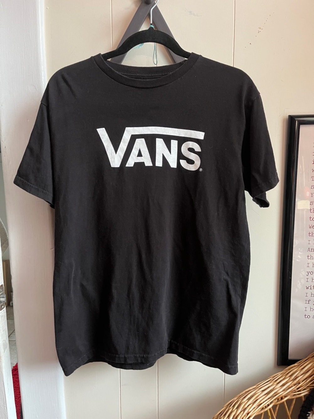 Vans Black T-Shirt with White Logo
